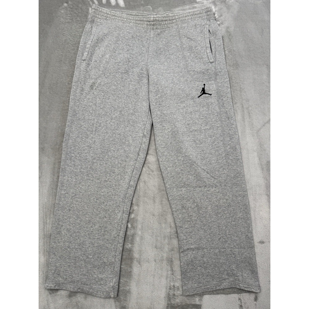 Nike Air Jordan Sweatpants Mens Medium Gray Warm Up Baggy Jumpman Basketball Y2K